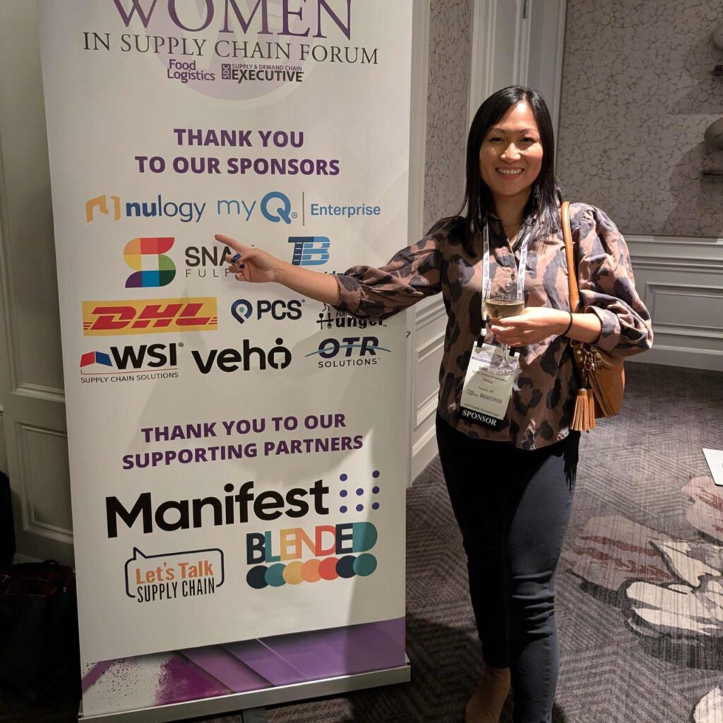 Nulogy's Daisy Jiang shows proud sponsorship of the Women in Supply Chain Forum 2024