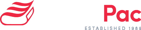 AmeriPac logo, alt white
