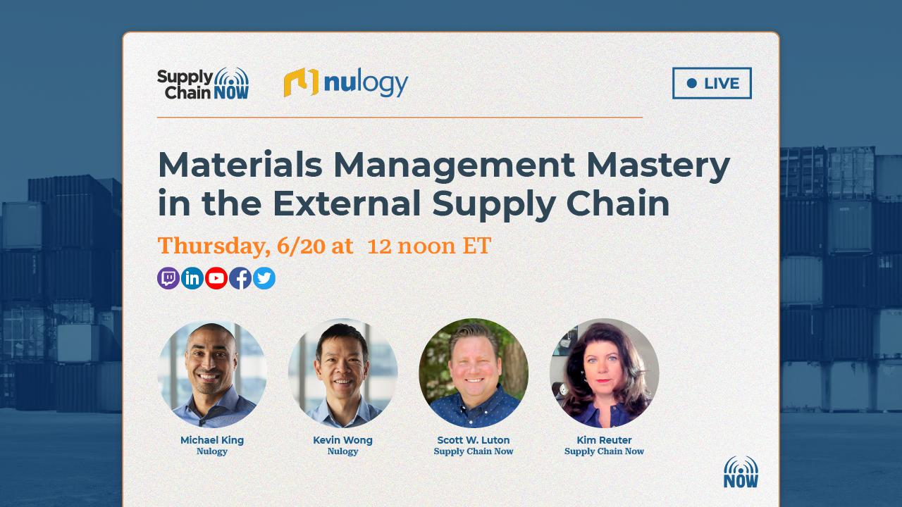 Livestream: Materials Management Mastery in the External Supply Chain