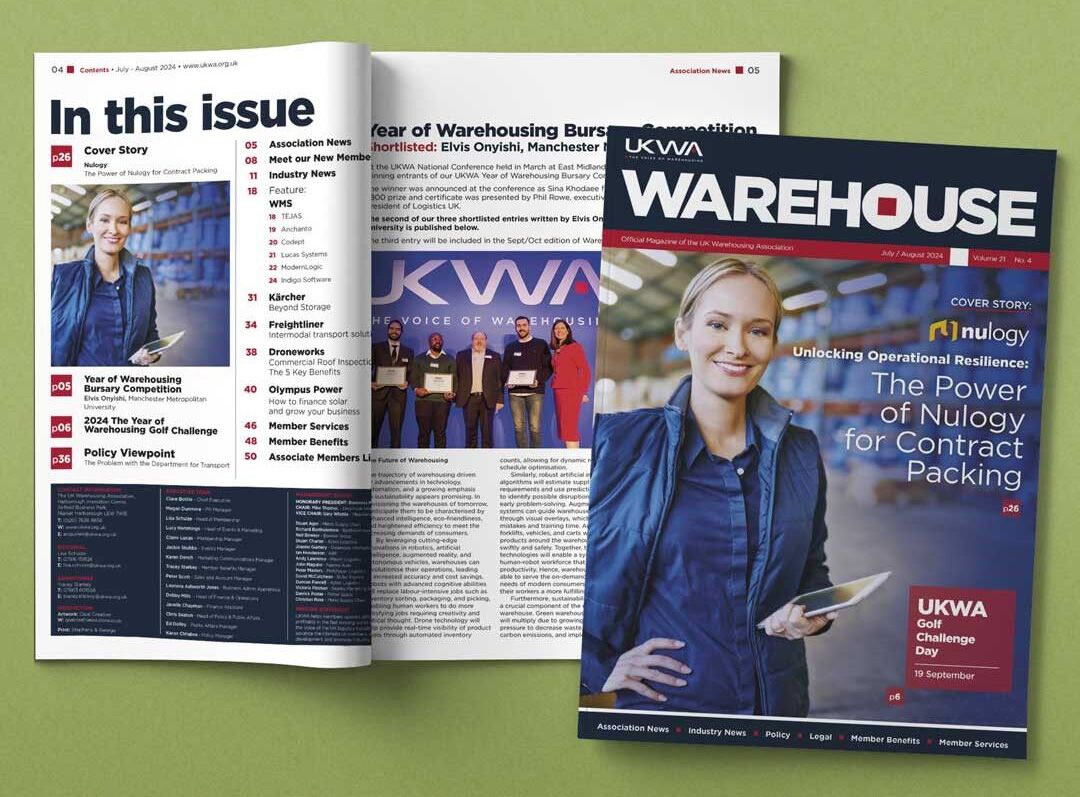 UKWA Warehouse Magazine Features Nulogy in Cover Story