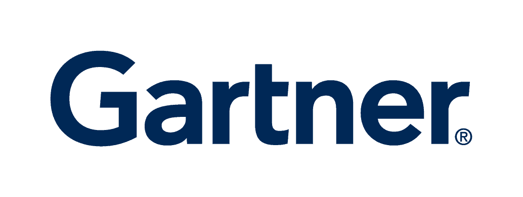 Gartner logo, blue, padded