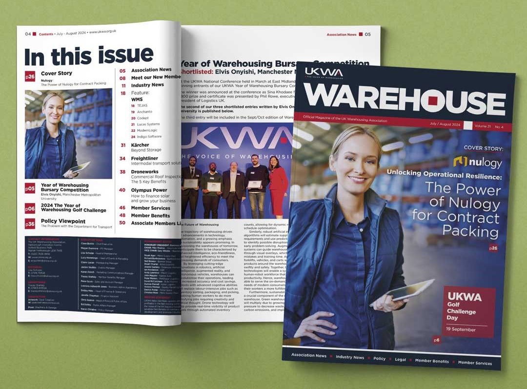 La revista UKWA Warehouse incluye a Nulogy en su portada