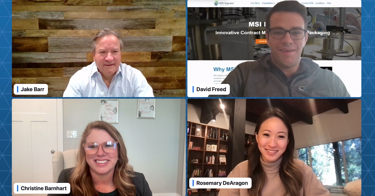 Nulogy Connect webinar, screenshot